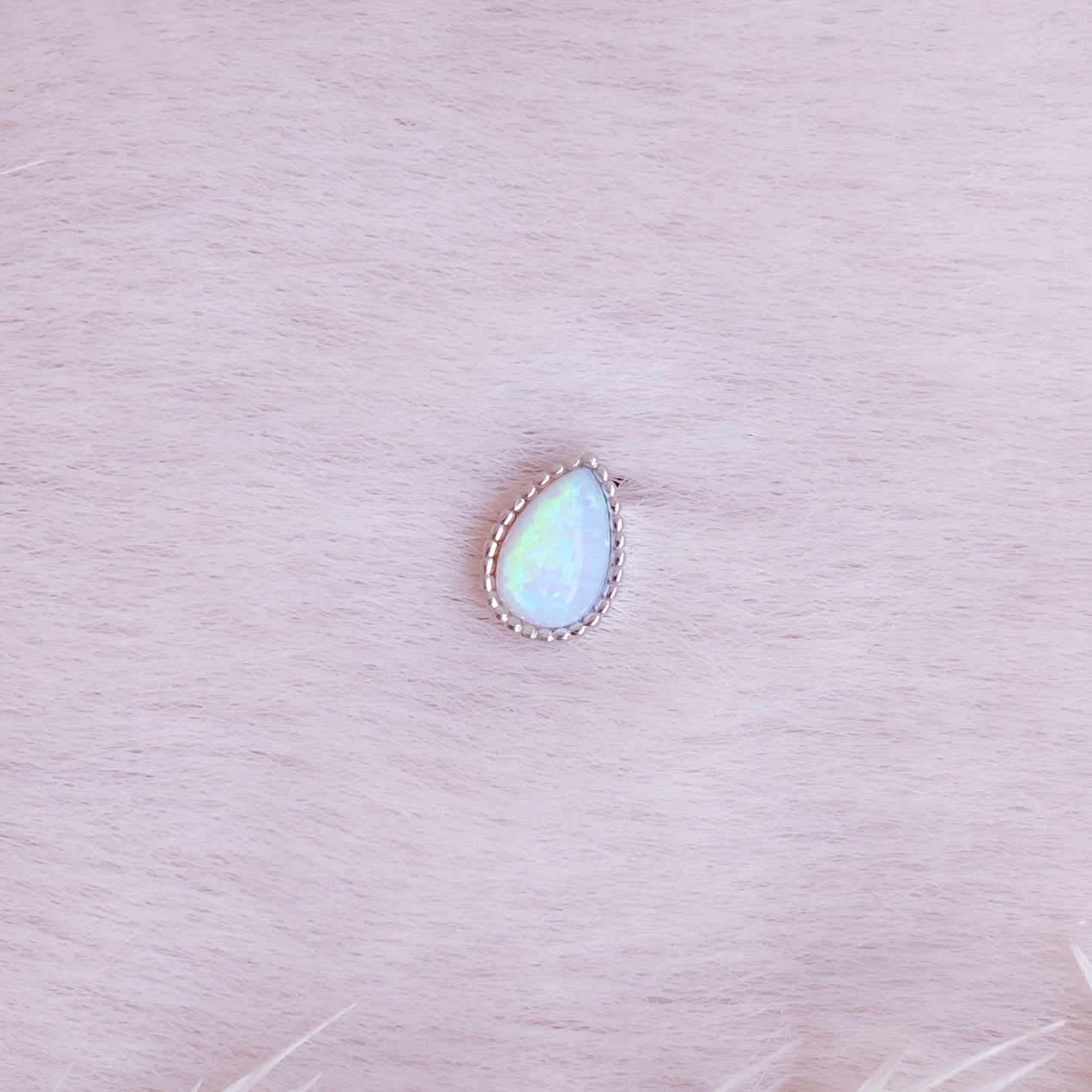 Teardrop Opal Tiny Stud