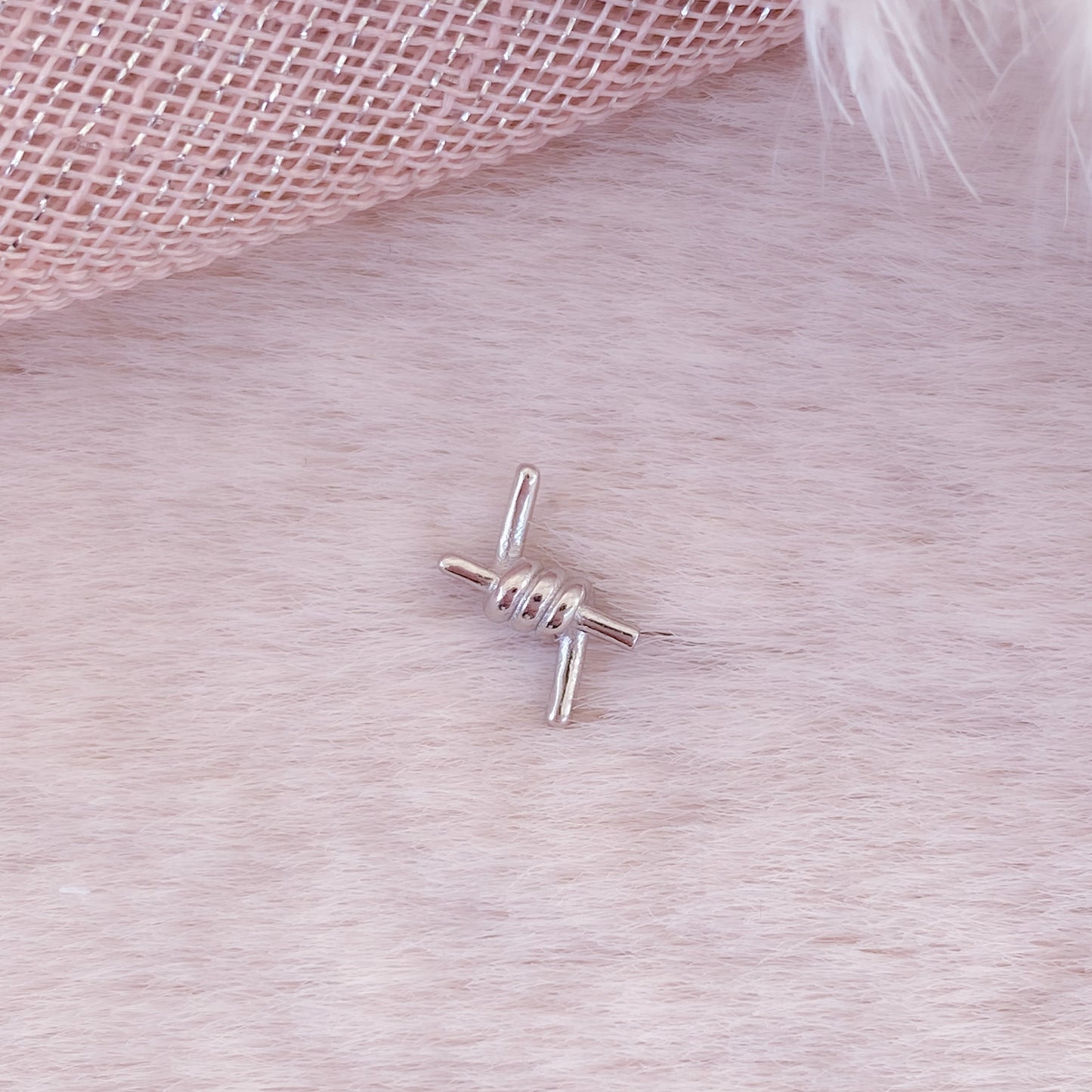 Barbed Wire Stud Earring