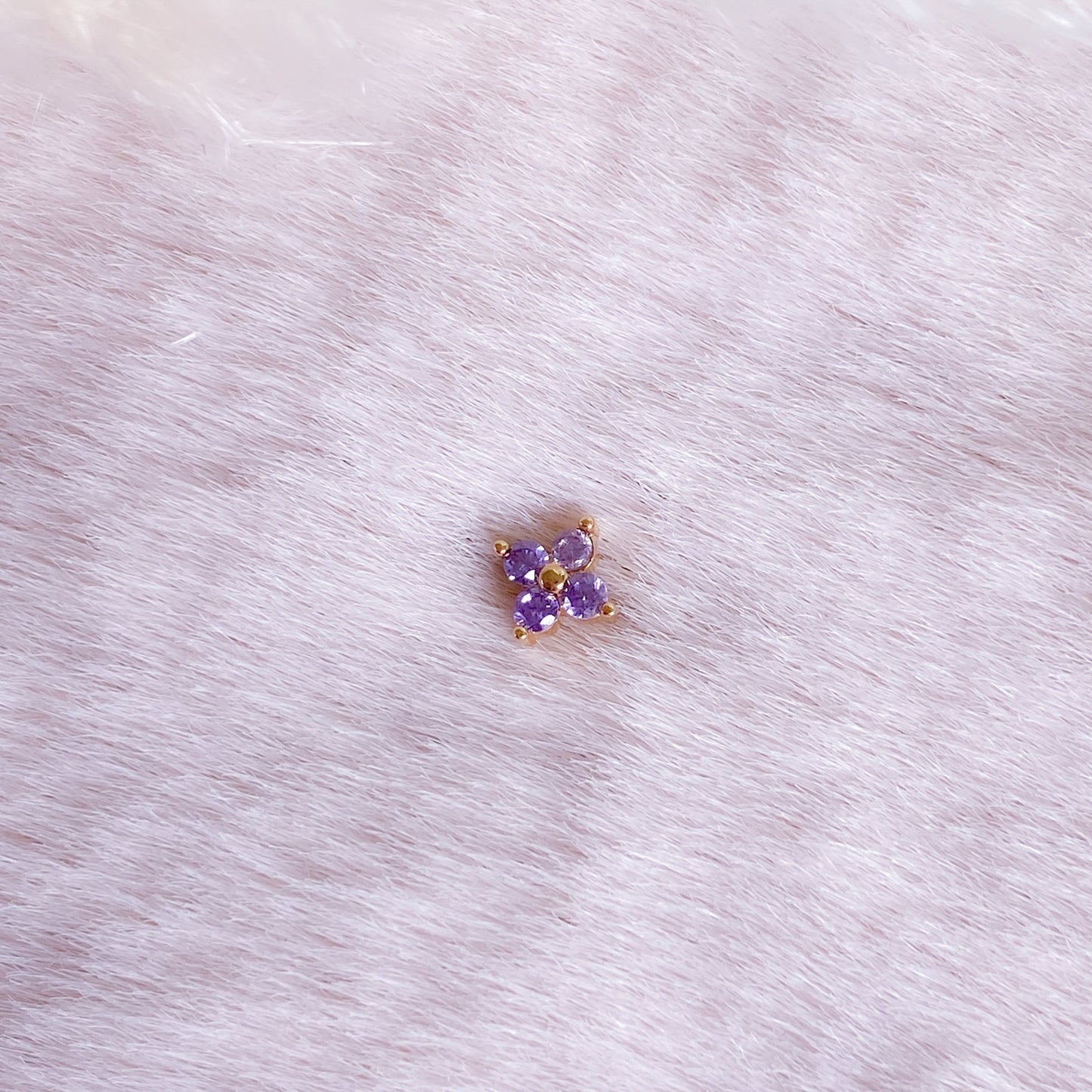 Tiny Opal Flower Piercing