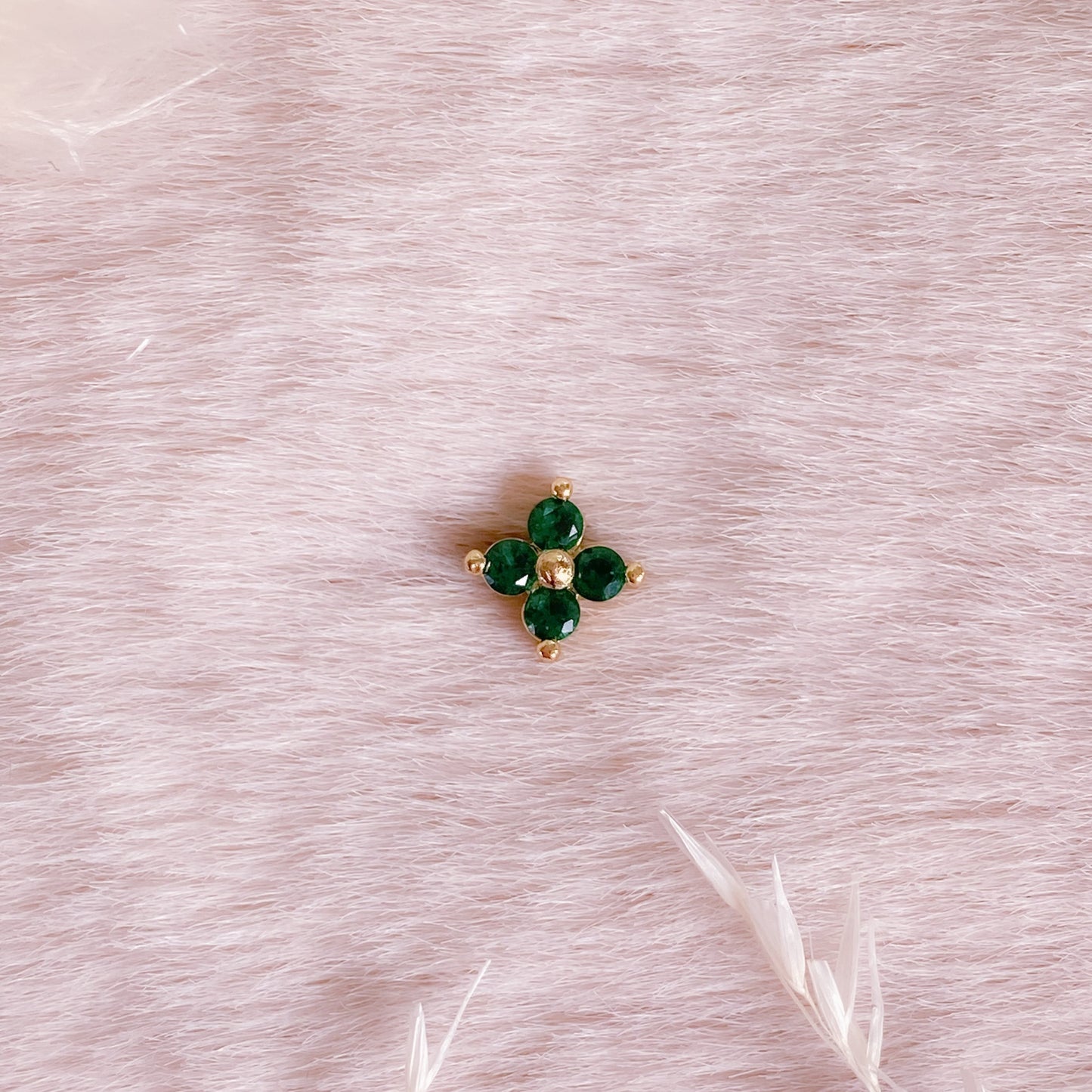 Tiny Opal Flower Piercing