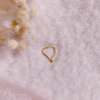 Sparkly Heart Clicker Piercing