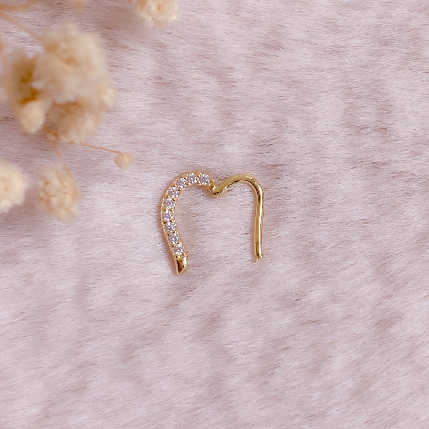 Sparkly Heart Clicker Piercing