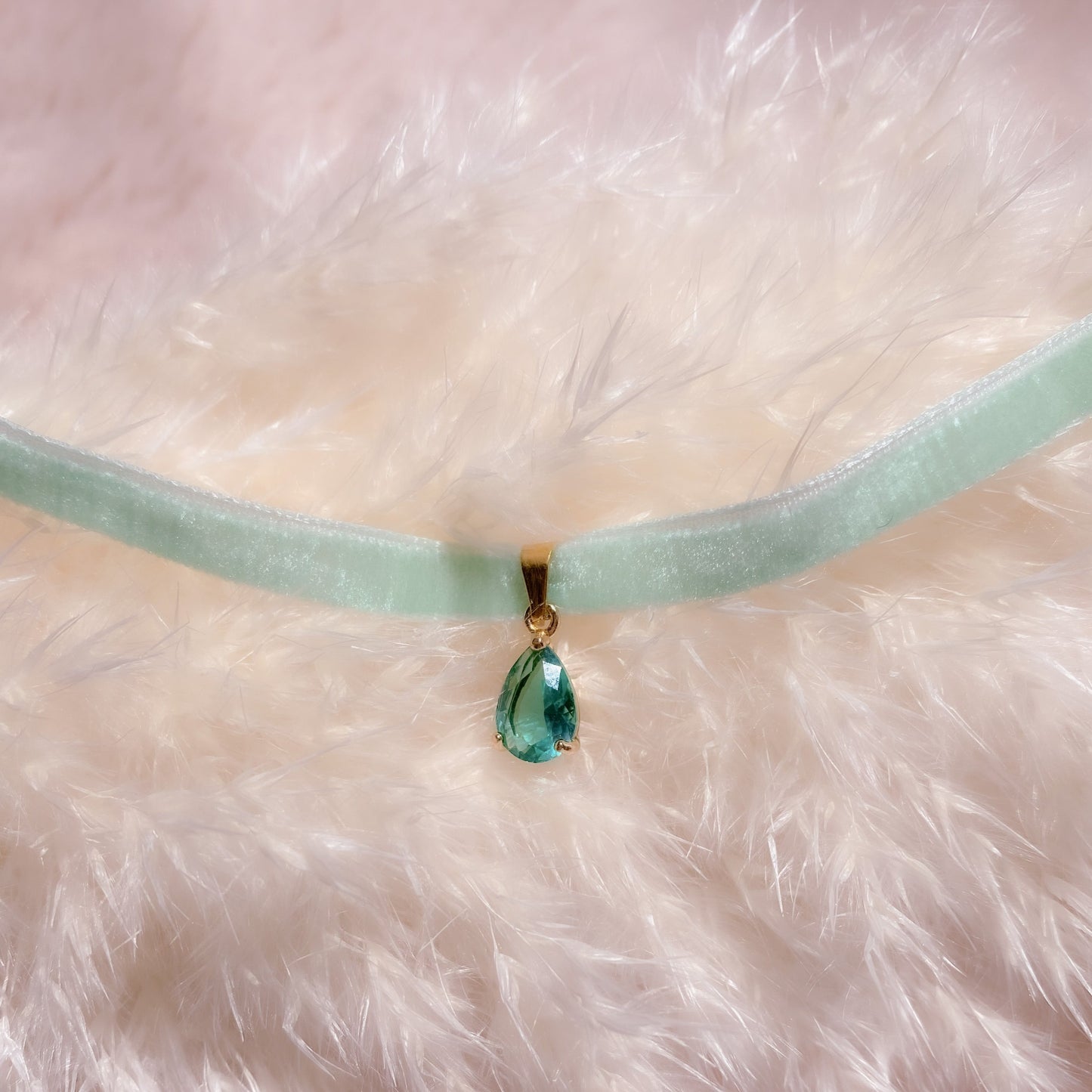 Precious Velvet Mid Drop Choker