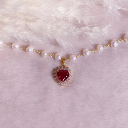 Treasure Heart Pearl Choker