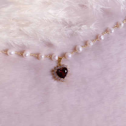 Treasure Heart Pearl Choker