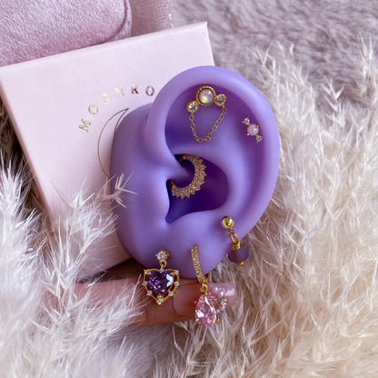 Galaxy Heart Earring