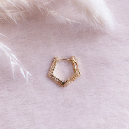 Sparkly Pentagon Hoop