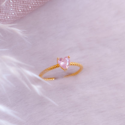 Dainty Twisted Heart Ring