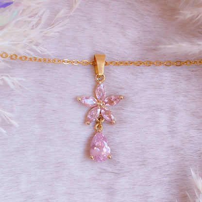 Long Pretty Blossom Necklace