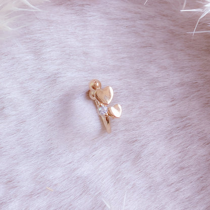 Double Heart Earcuff