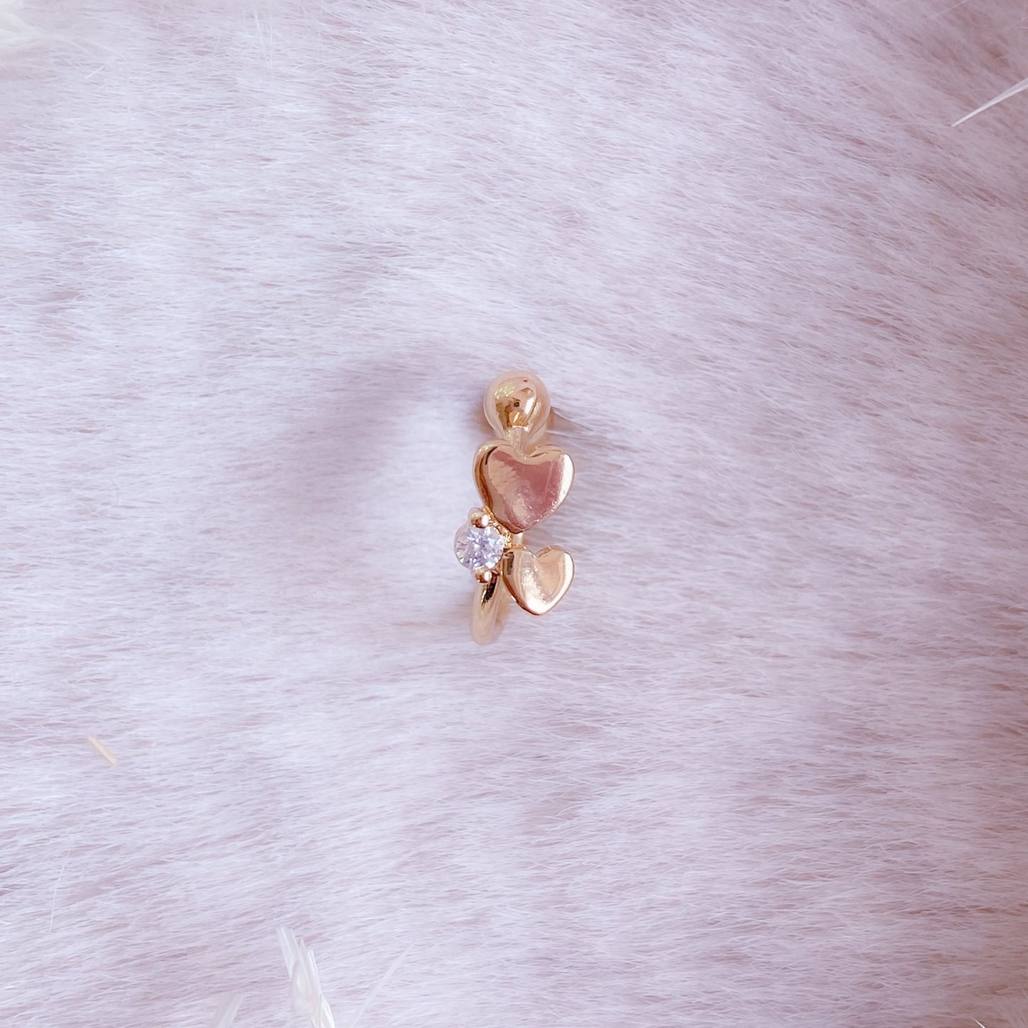 Double Heart Earcuff