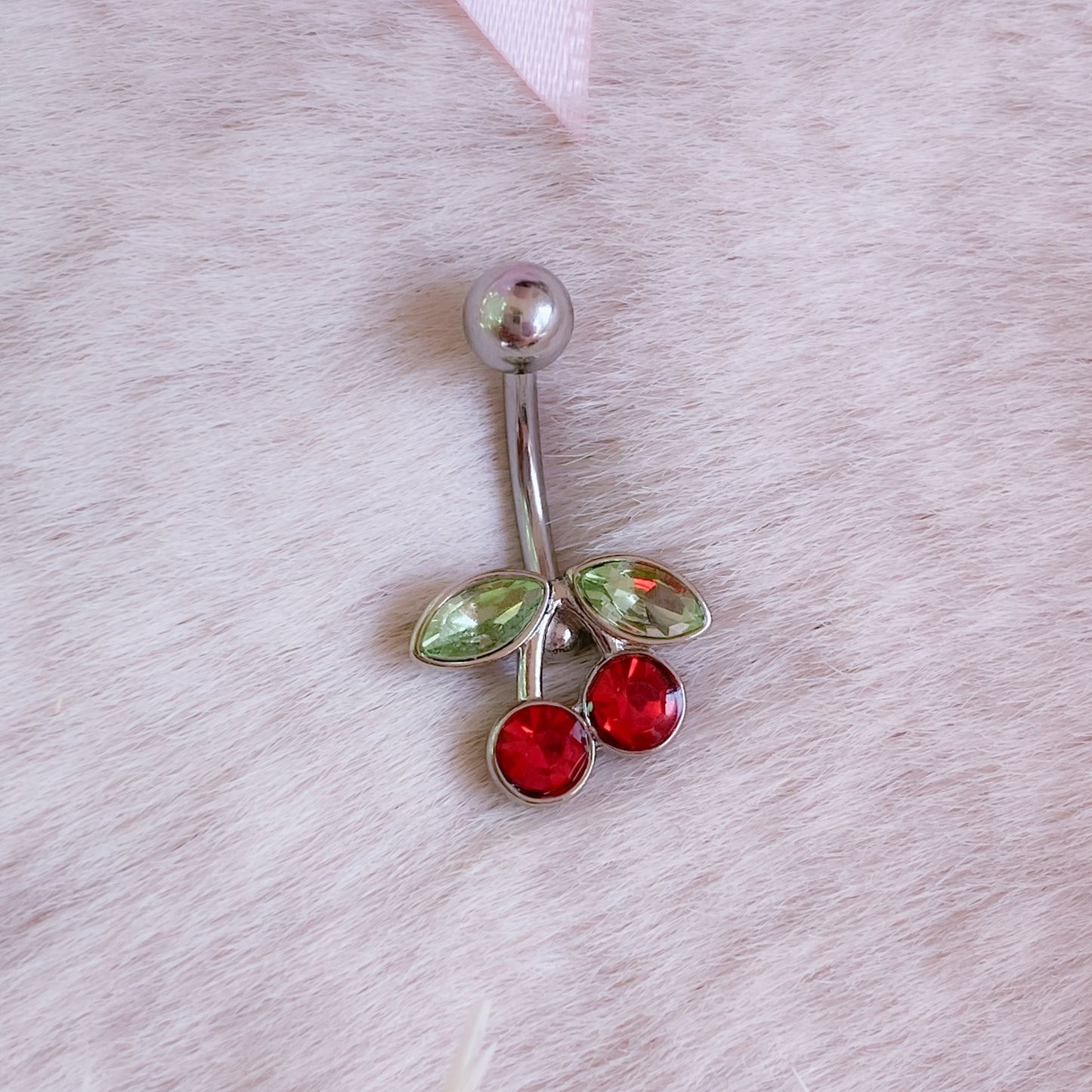 Cute Cherry Belly Button Bar