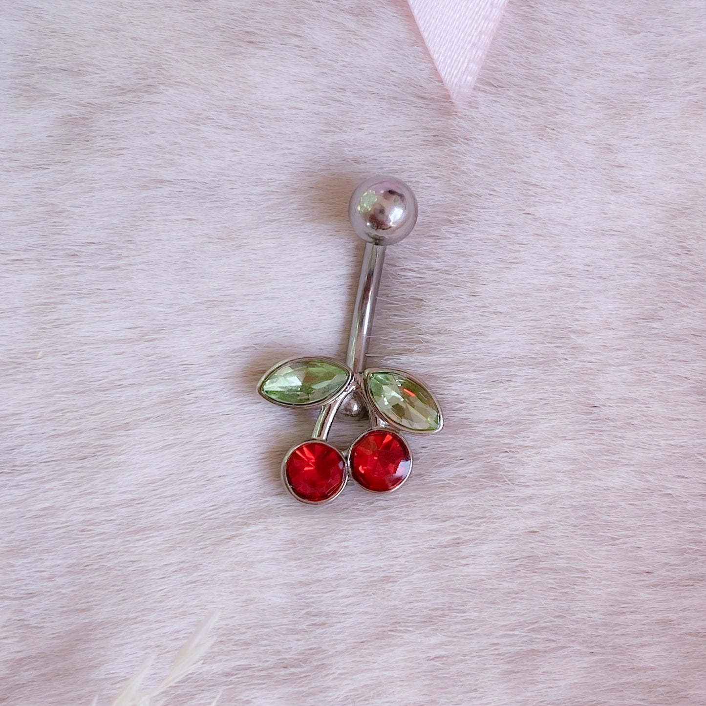 Cute Cherry Belly Button Bar