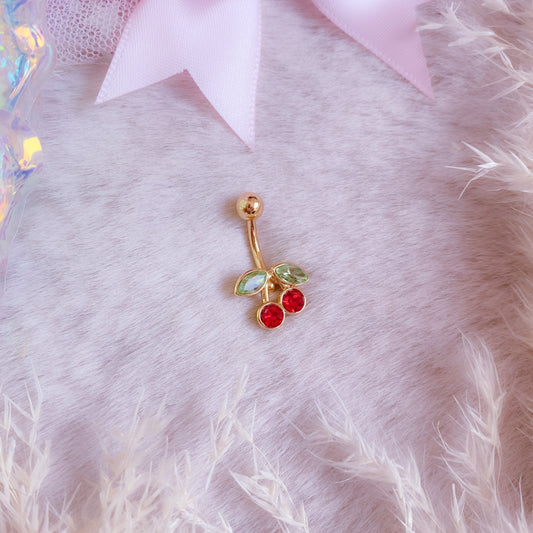 Cute Cherry Belly Button Bar