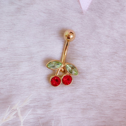 Cute Cherry Belly Button Bar