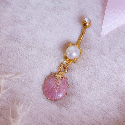 Sparkly Seashell Belly Button Bar