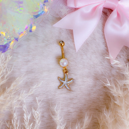 Sparkly Starfish Belly Button Bar