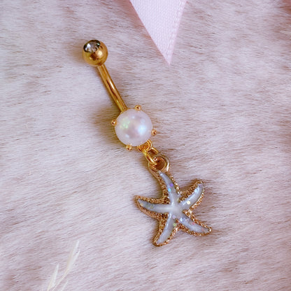 Sparkly Starfish Belly Button Bar