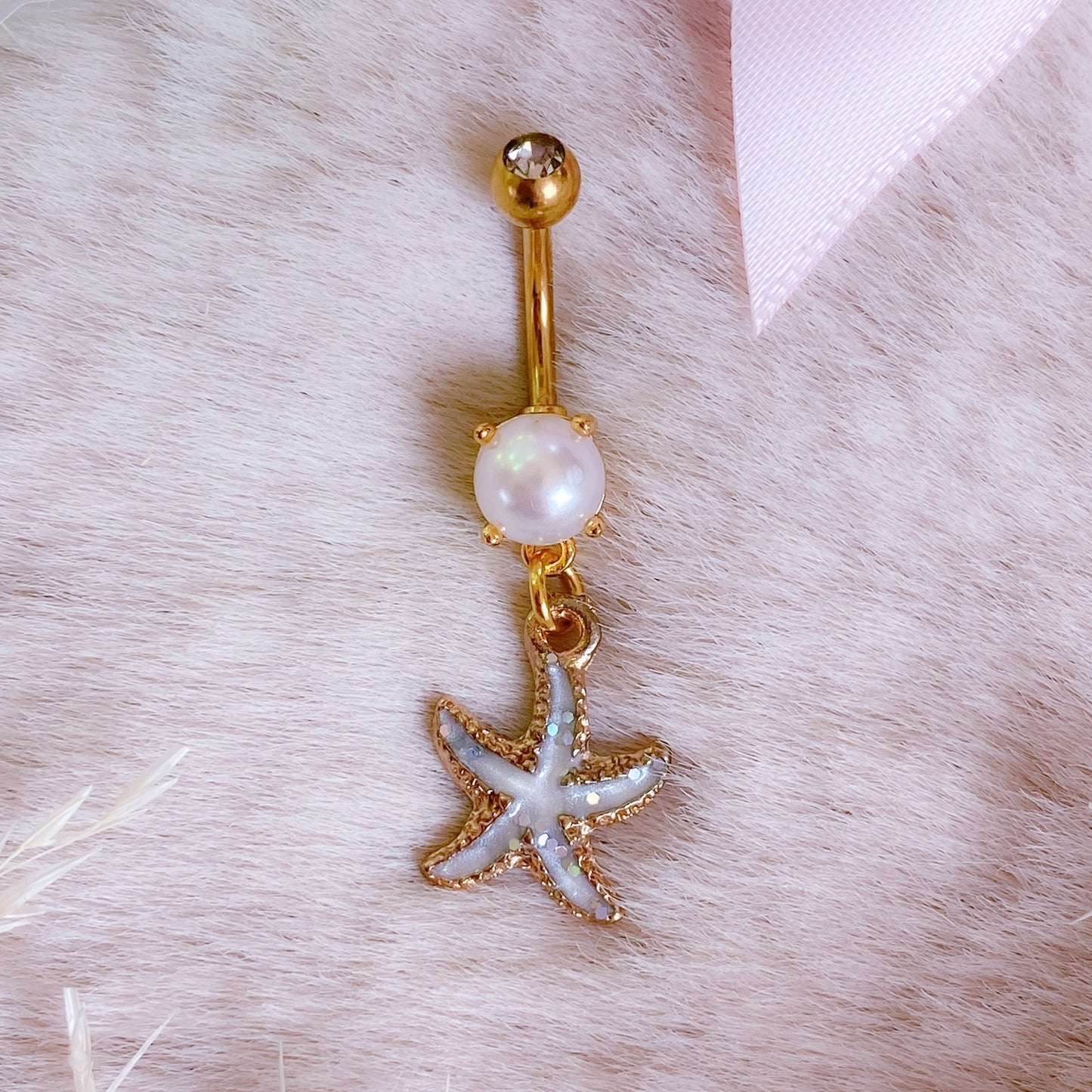 Sparkly Starfish Belly Button Bar