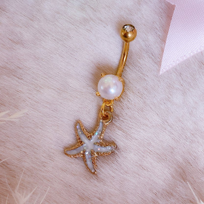 Sparkly Starfish Belly Button Bar