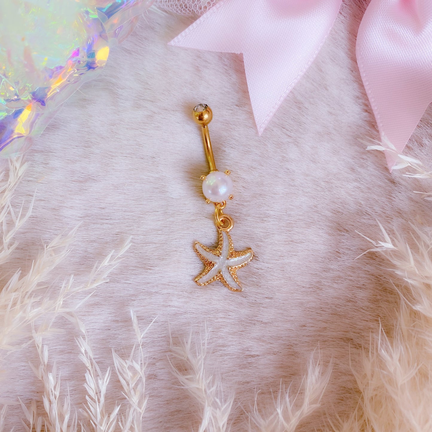 Sparkly Starfish Belly Button Bar