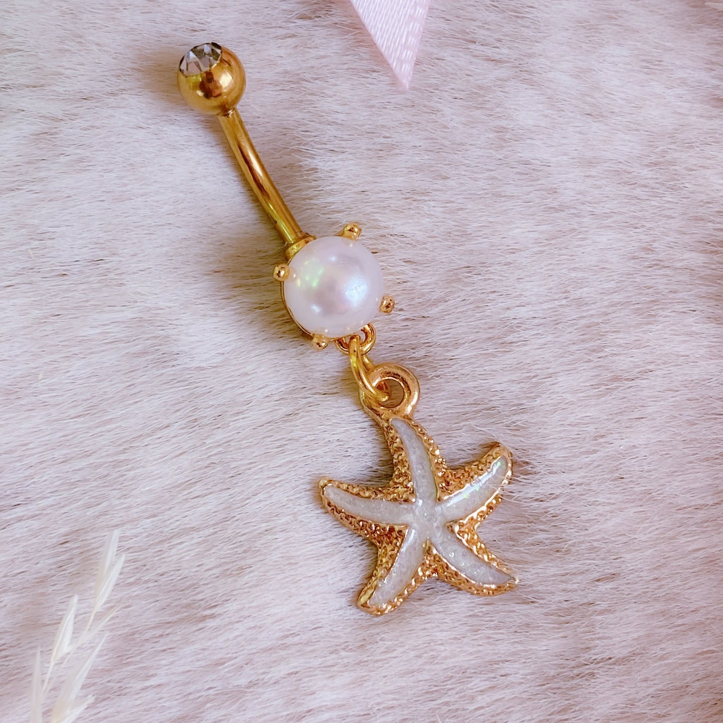 Sparkly Starfish Belly Button Bar