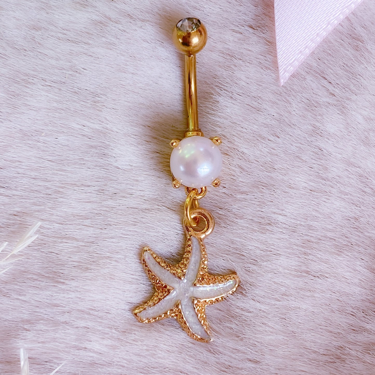 Sparkly Starfish Belly Button Bar