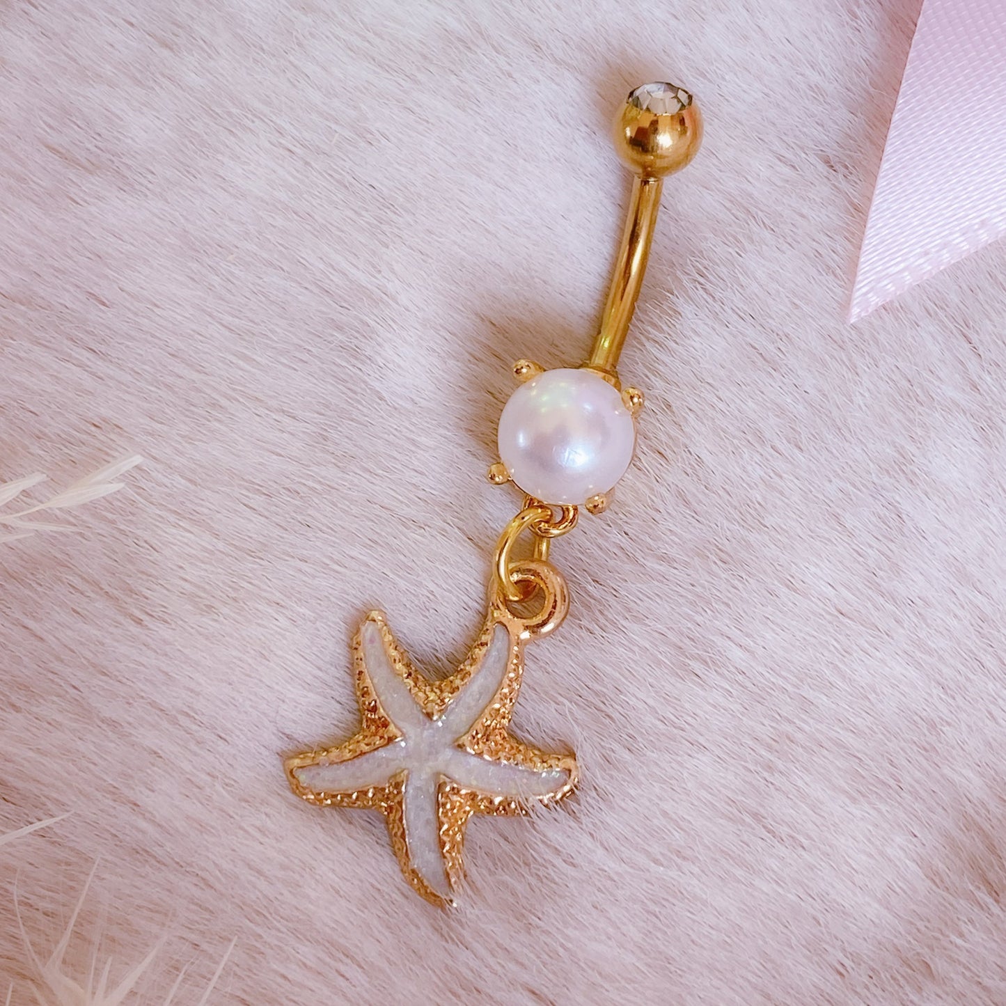 Sparkly Starfish Belly Button Bar