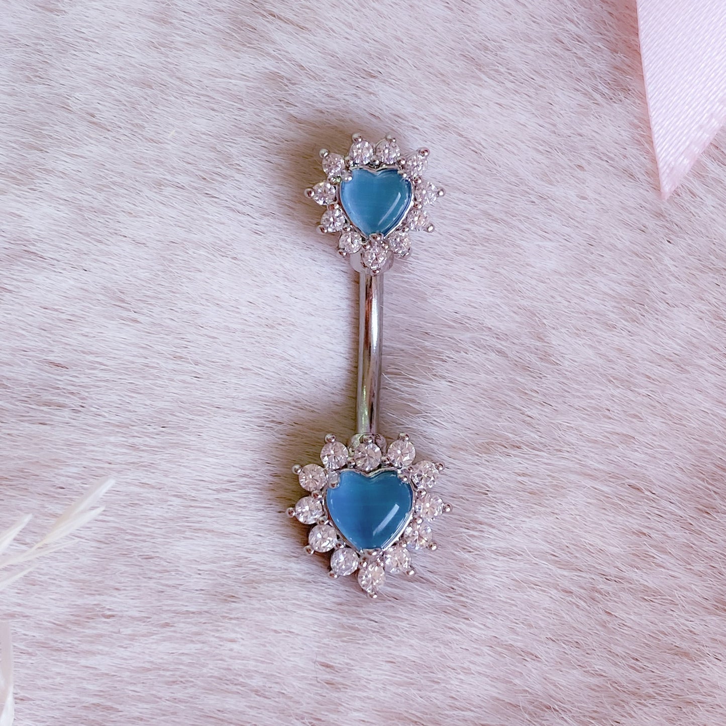 Crown Heart Belly Button Bar