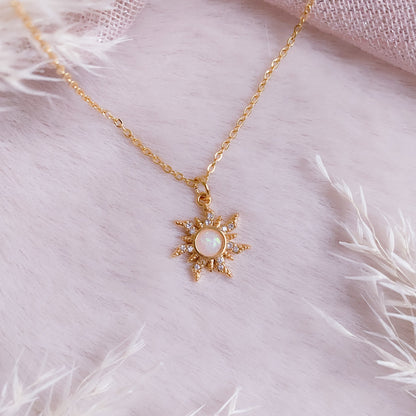 Opal Sun Necklace