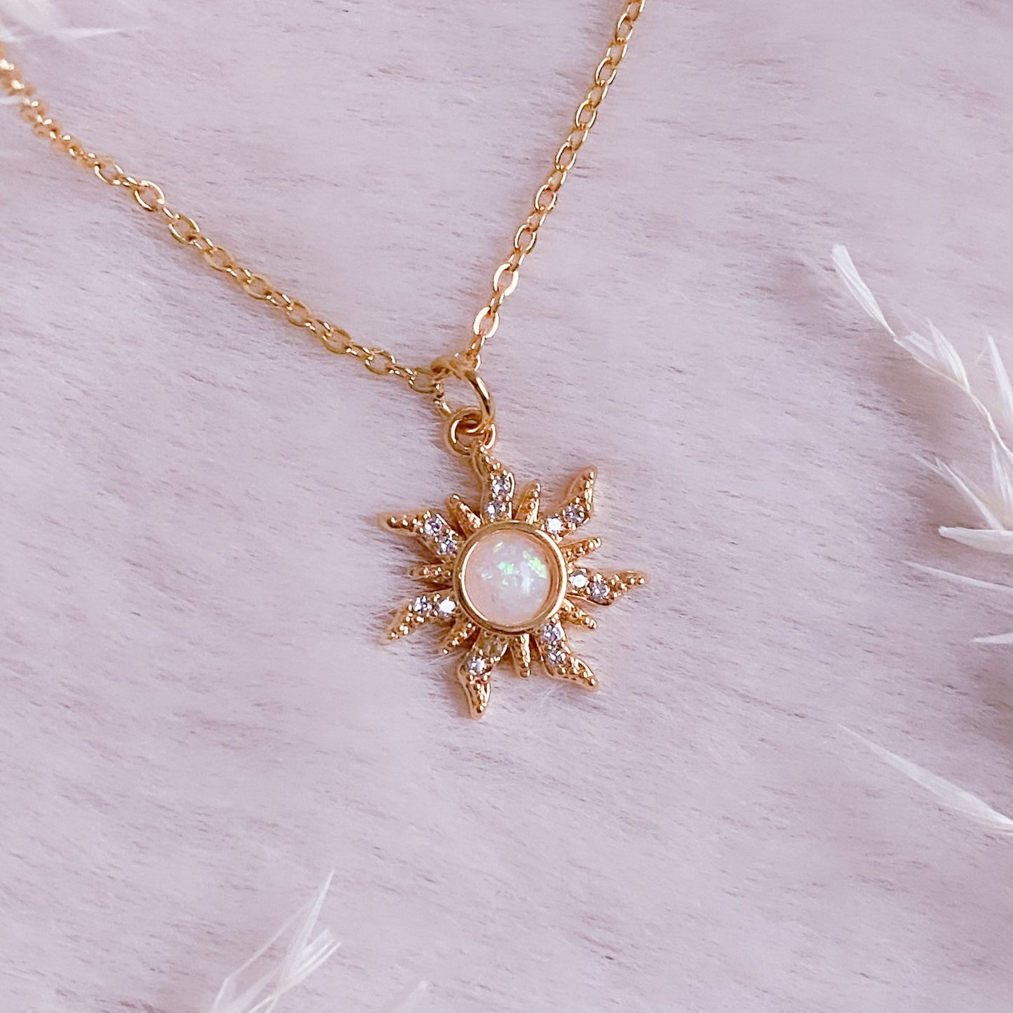 Opal Sun Necklace