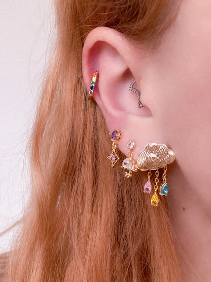 Crystal Umbrella Ear Pin