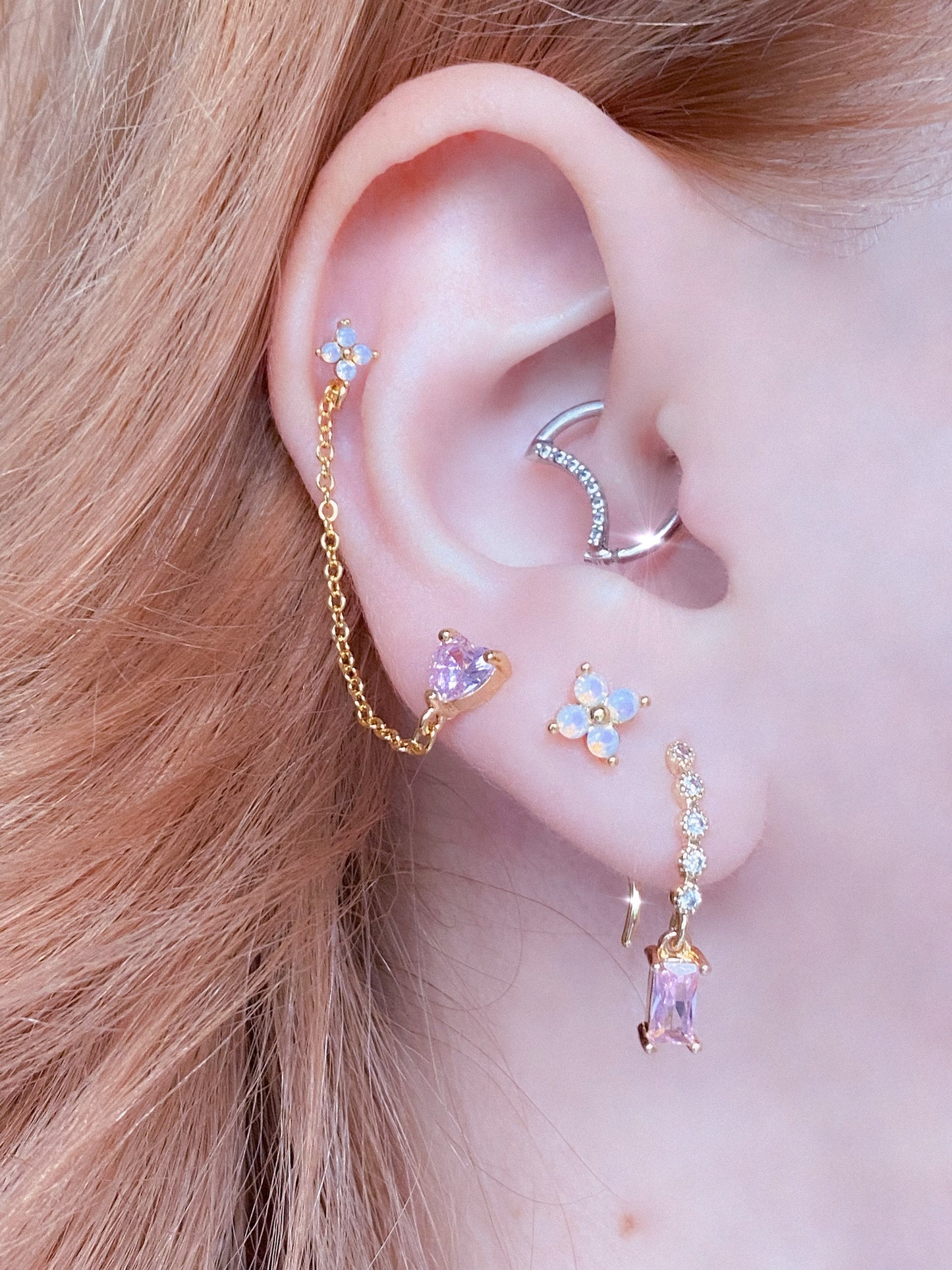 Opal Flower Piercing