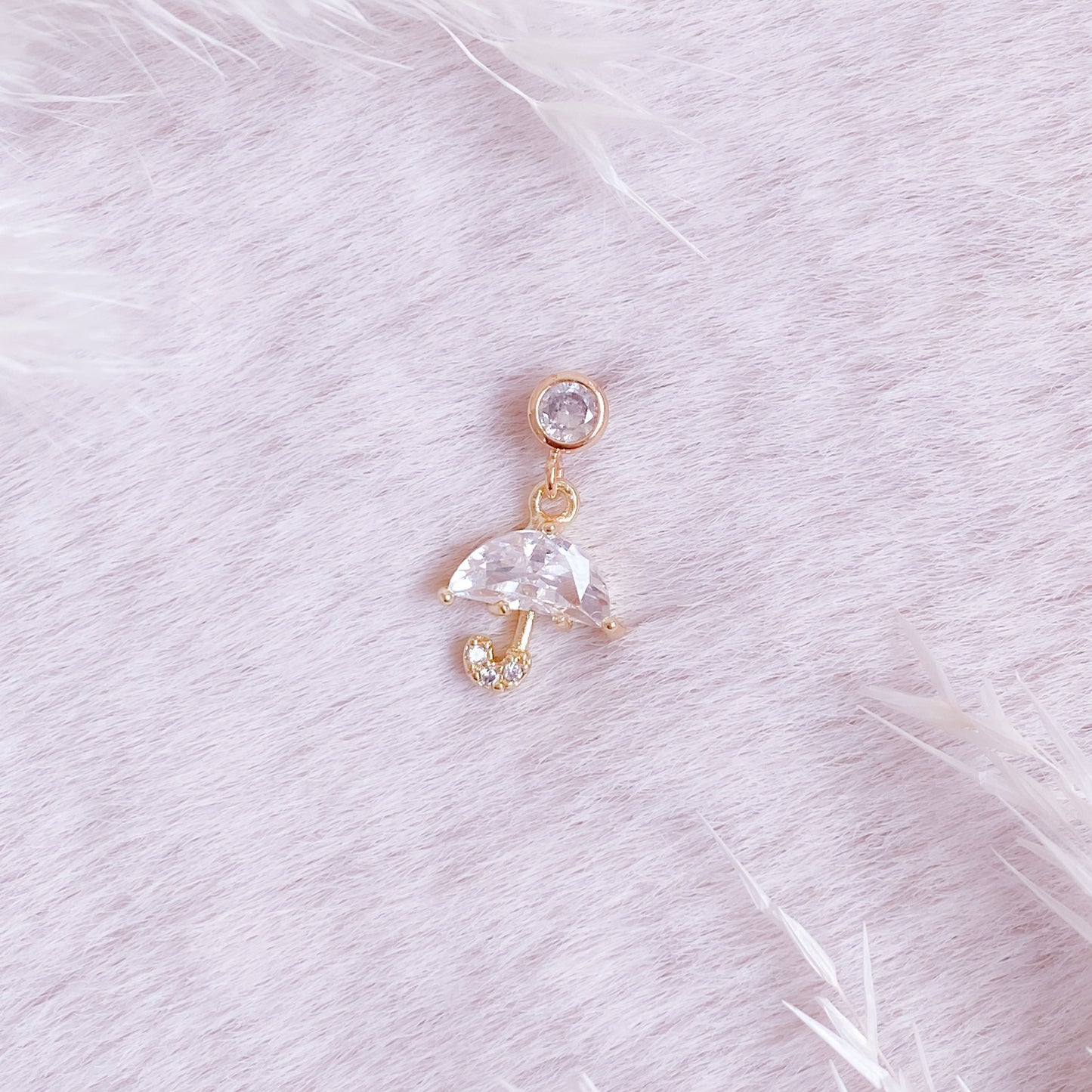 Crystal Umbrella Ear Pin