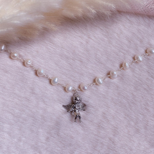 Cheeky Cherub Pearl Choker