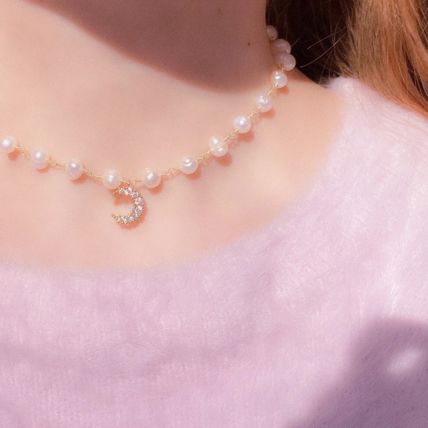 Moonlight Pearl Choker