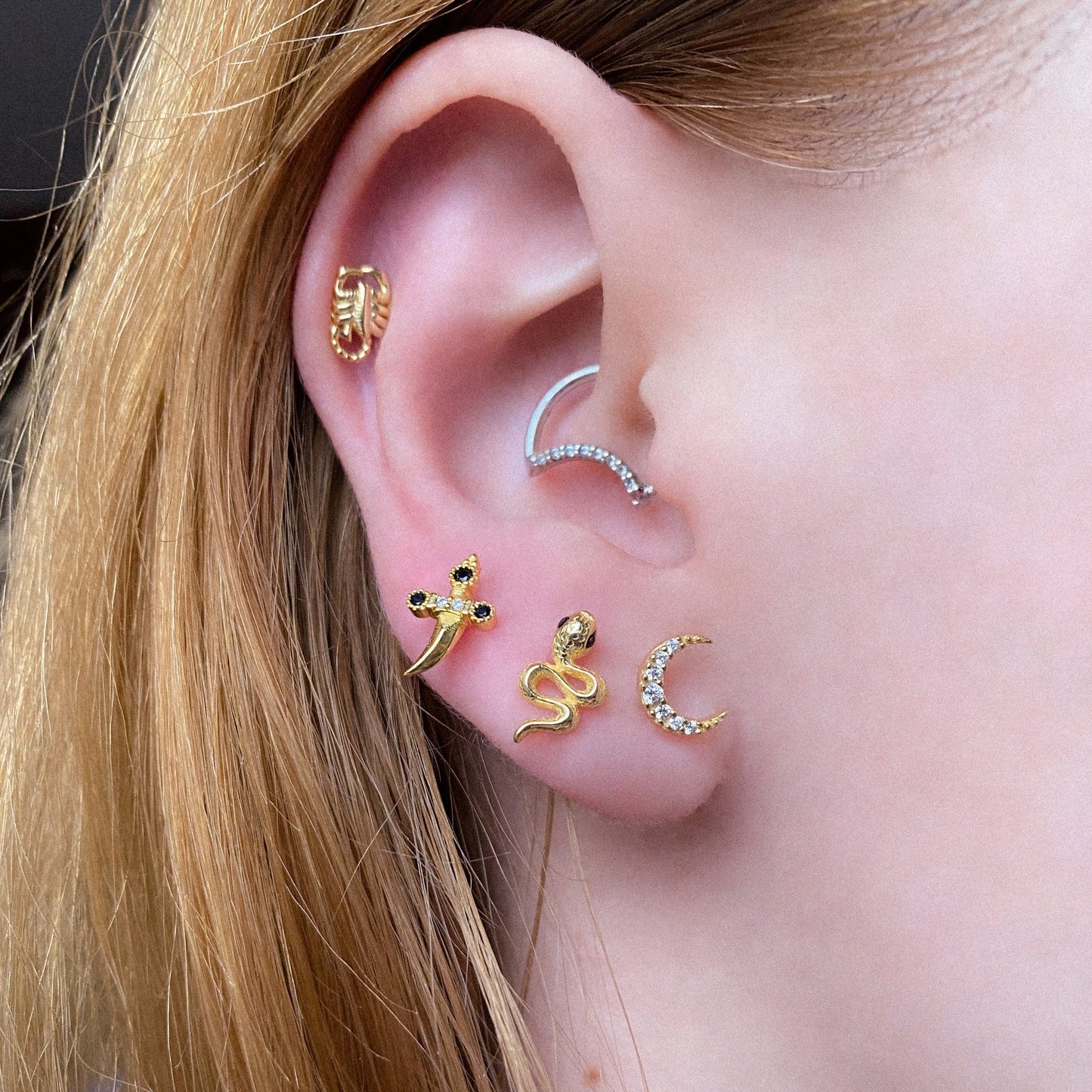 Cute Snake Piercing