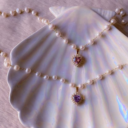 Treasure Heart Pearl Choker