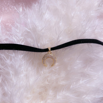 Precious Velvet Dark Moon Choker