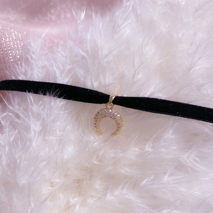 Precious Velvet Dark Moon Choker