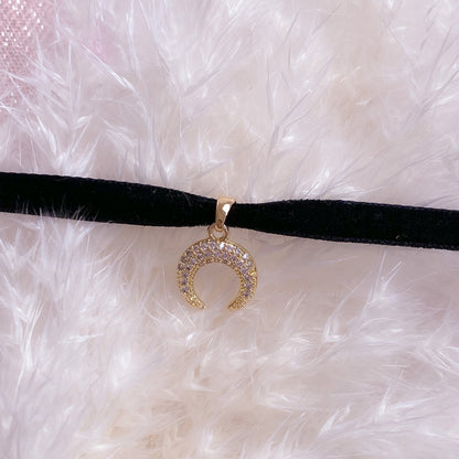 Precious Velvet Dark Moon Choker