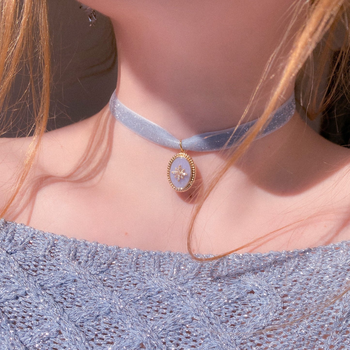 Sparkly Velvet Polaris Choker