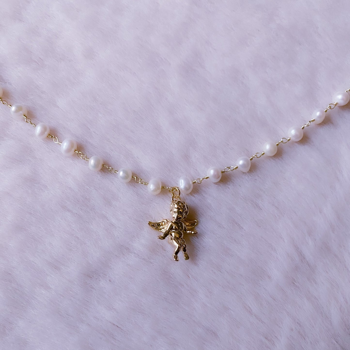 Cheeky Cherub Pearl Choker