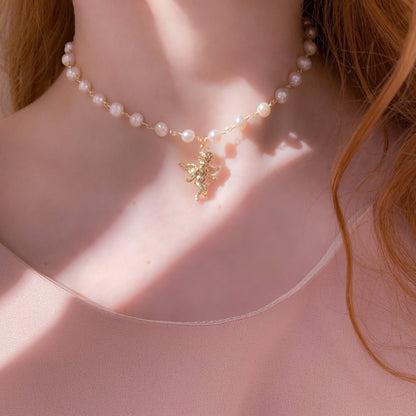 Cheeky Cherub Pearl Choker