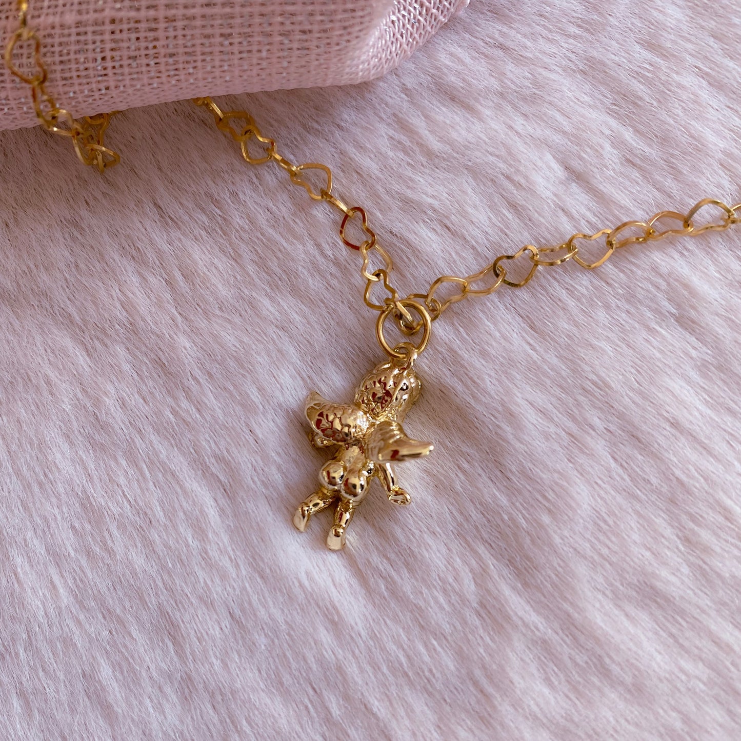 Cheeky Cherub Heart Chain Necklace