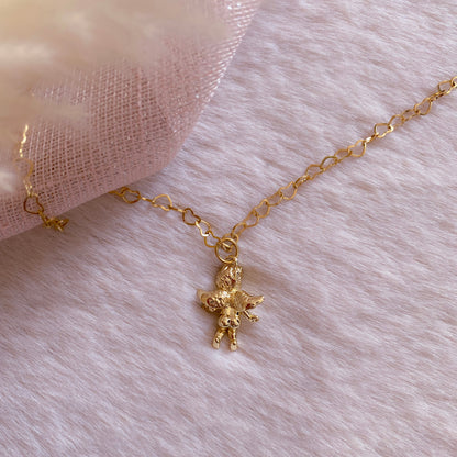 Cheeky Cherub Heart Chain Necklace